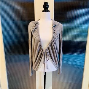 DKNY Petites Drawstring Cardigan Hoodie